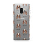 Irish Red White Setter Icon with Name Samsung Galaxy S9 Plus Case on Silver phone