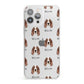 Irish Red White Setter Icon with Name iPhone 13 Pro Max Clear Bumper Case