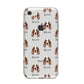 Irish Red White Setter Icon with Name iPhone 8 Bumper Case on Silver iPhone