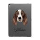 Irish Red White Setter Personalised Apple iPad Grey Case