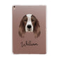 Irish Red White Setter Personalised Apple iPad Rose Gold Case