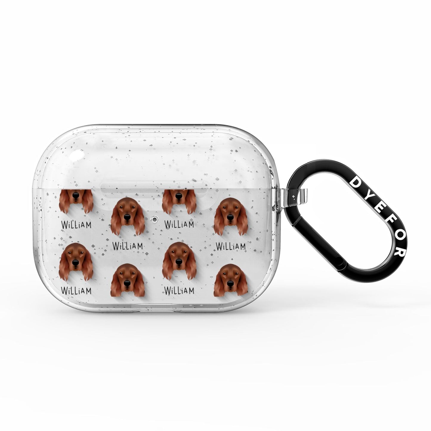 Irish Setter Icon with Name AirPods Pro Glitter Case