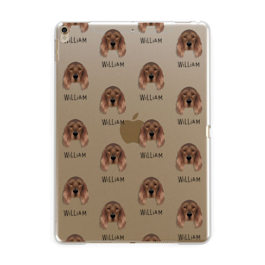 Irish Setter Icon with Name Apple iPad Gold Case