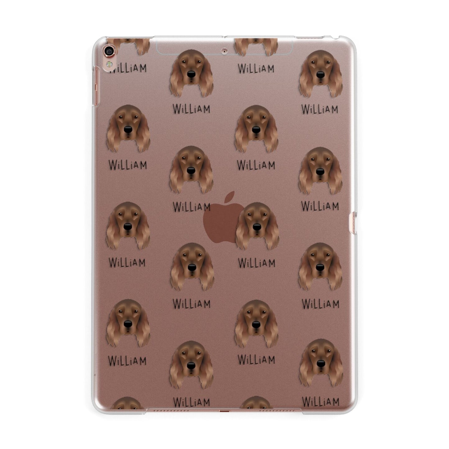Irish Setter Icon with Name Apple iPad Rose Gold Case