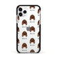 Irish Setter Icon with Name Apple iPhone 11 Pro in Silver with Black Impact Case