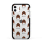 Irish Setter Icon with Name Apple iPhone 11 in White with Black Impact Case