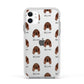 Irish Setter Icon with Name Apple iPhone 11 in White with White Impact Case