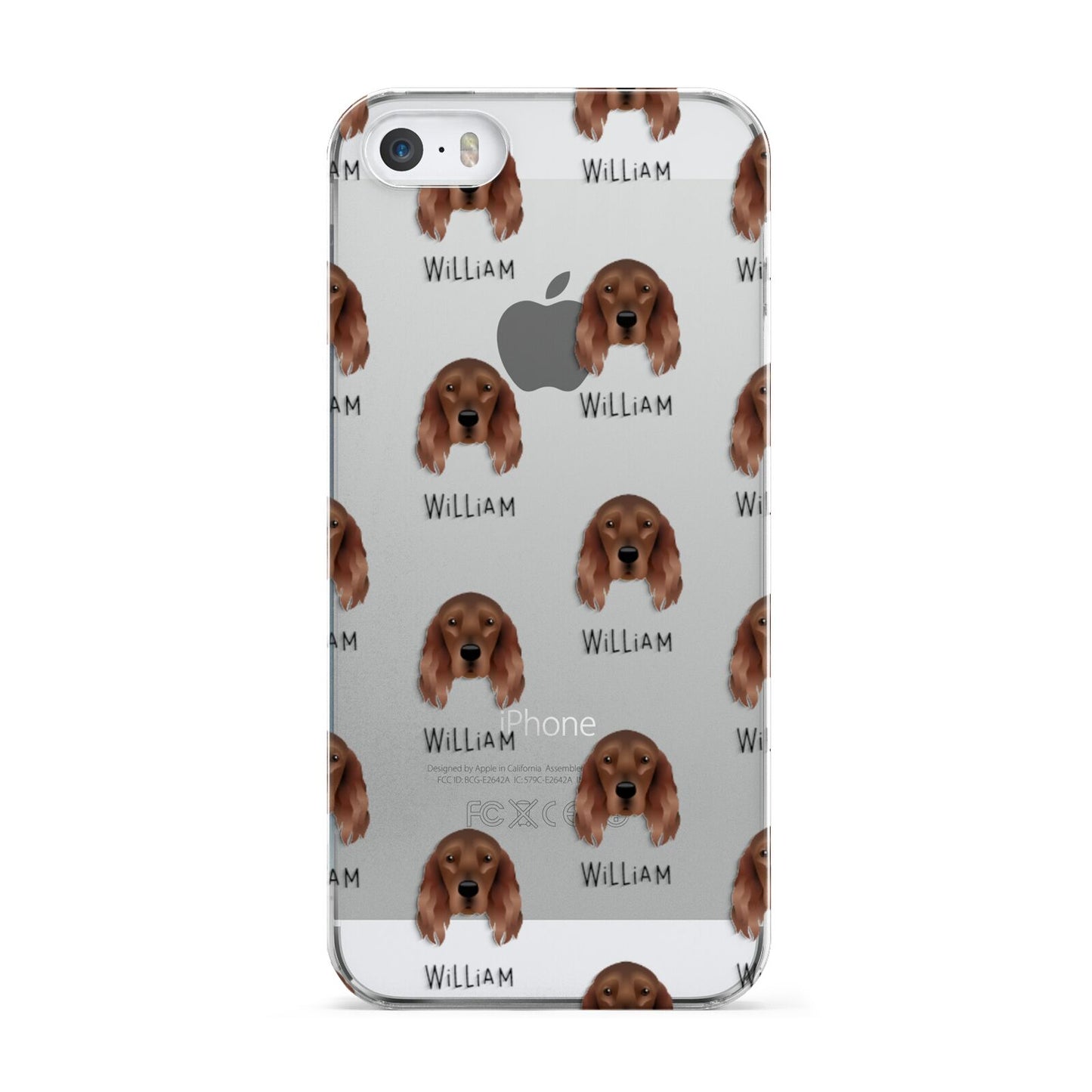 Irish Setter Icon with Name Apple iPhone 5 Case