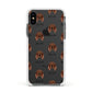 Irish Setter Icon with Name Apple iPhone Xs Impact Case White Edge on Black Phone