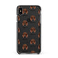 Irish Setter Icon with Name Apple iPhone Xs Max Impact Case Black Edge on Black Phone