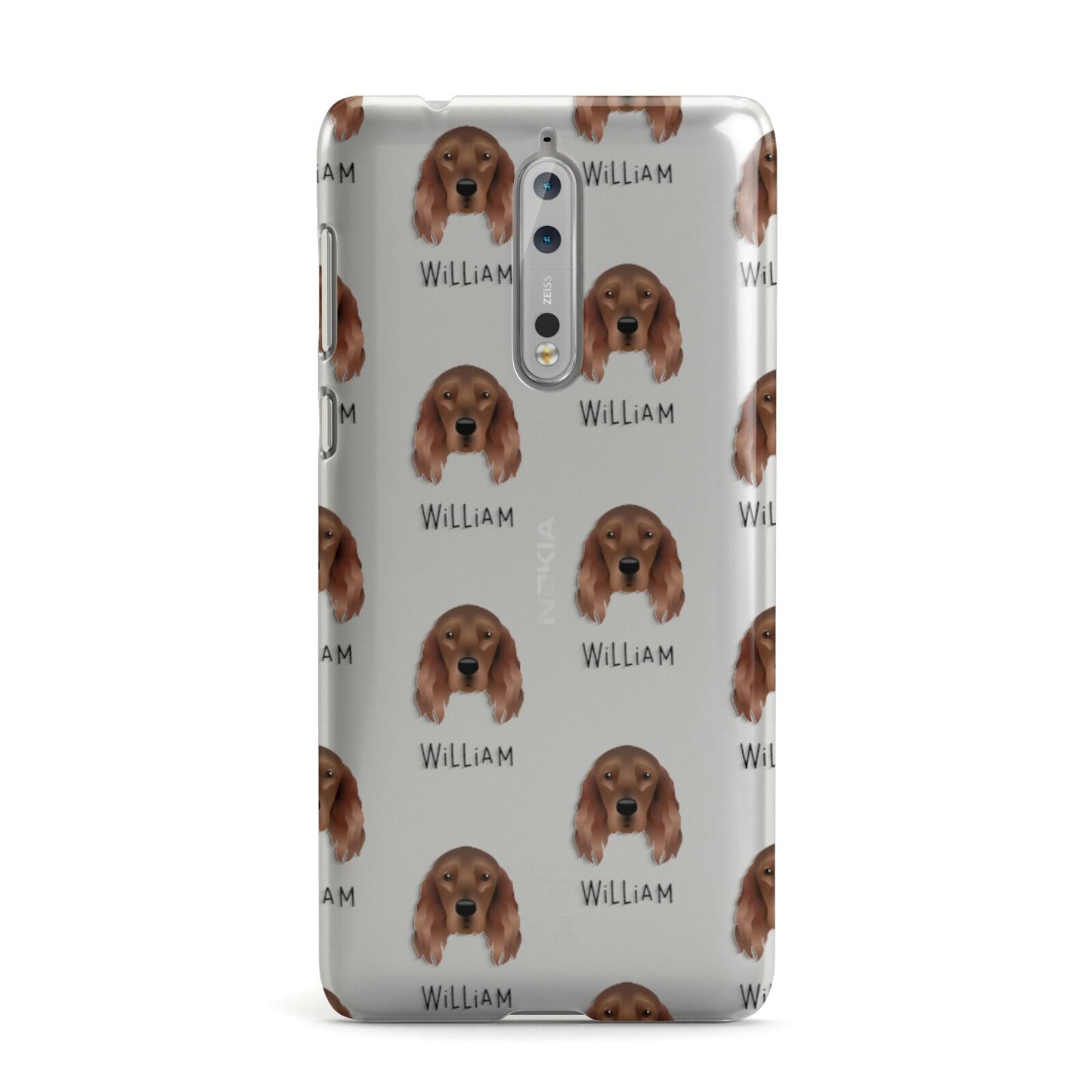Irish Setter Icon with Name Nokia Case