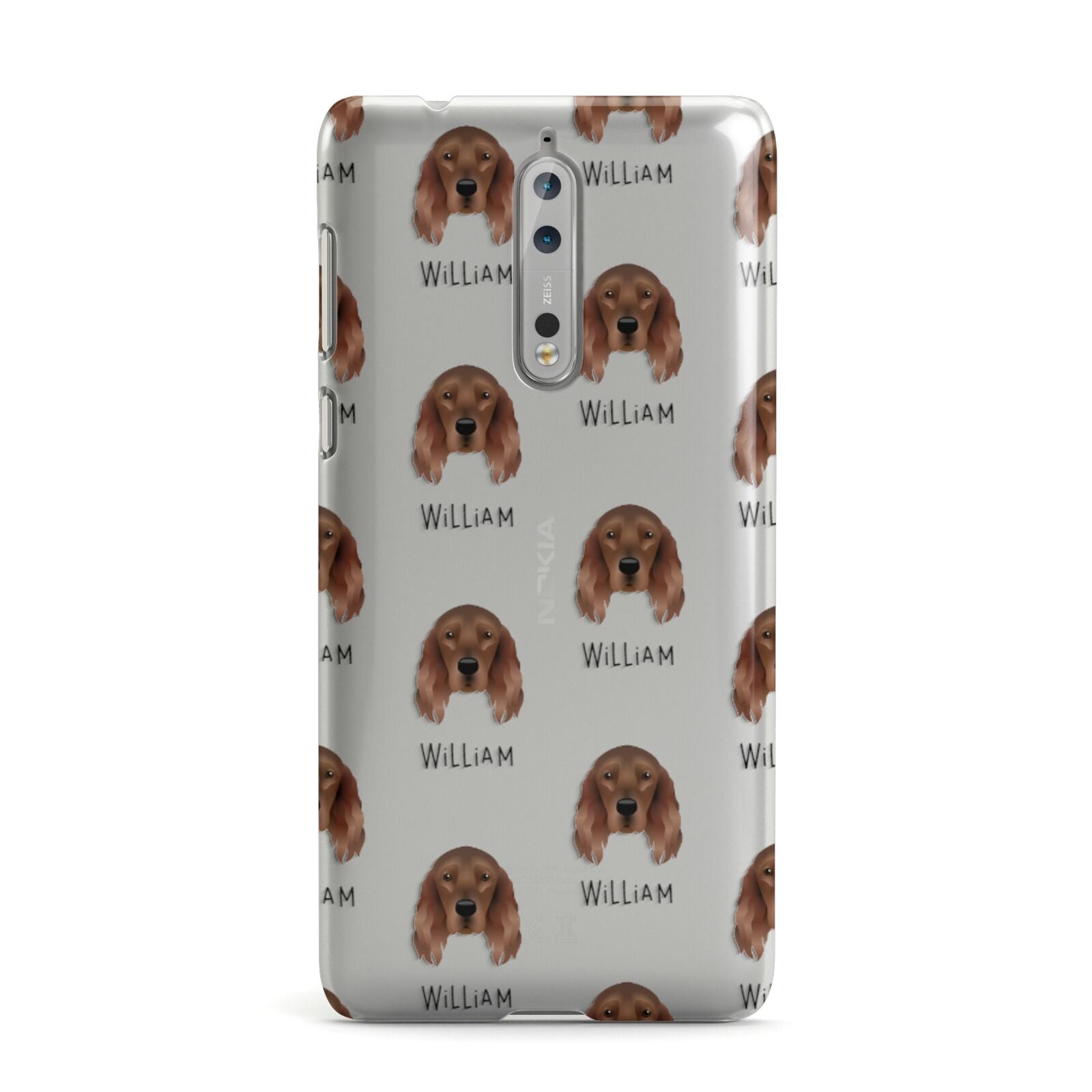 Irish Setter Icon with Name Nokia Case