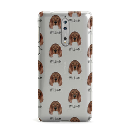 Irish Setter Icon with Name Nokia Case