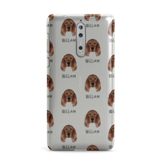 Irish Setter Icon with Name Nokia Case