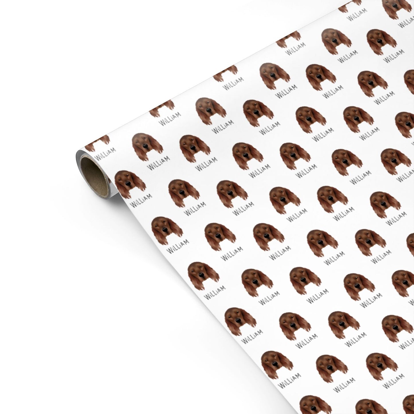 Irish Setter Icon with Name Personalised Gift Wrap