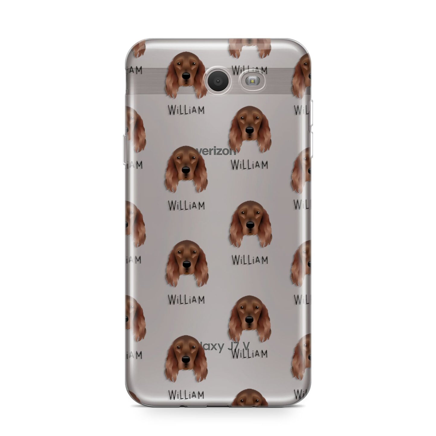 Irish Setter Icon with Name Samsung Galaxy J7 2017 Case
