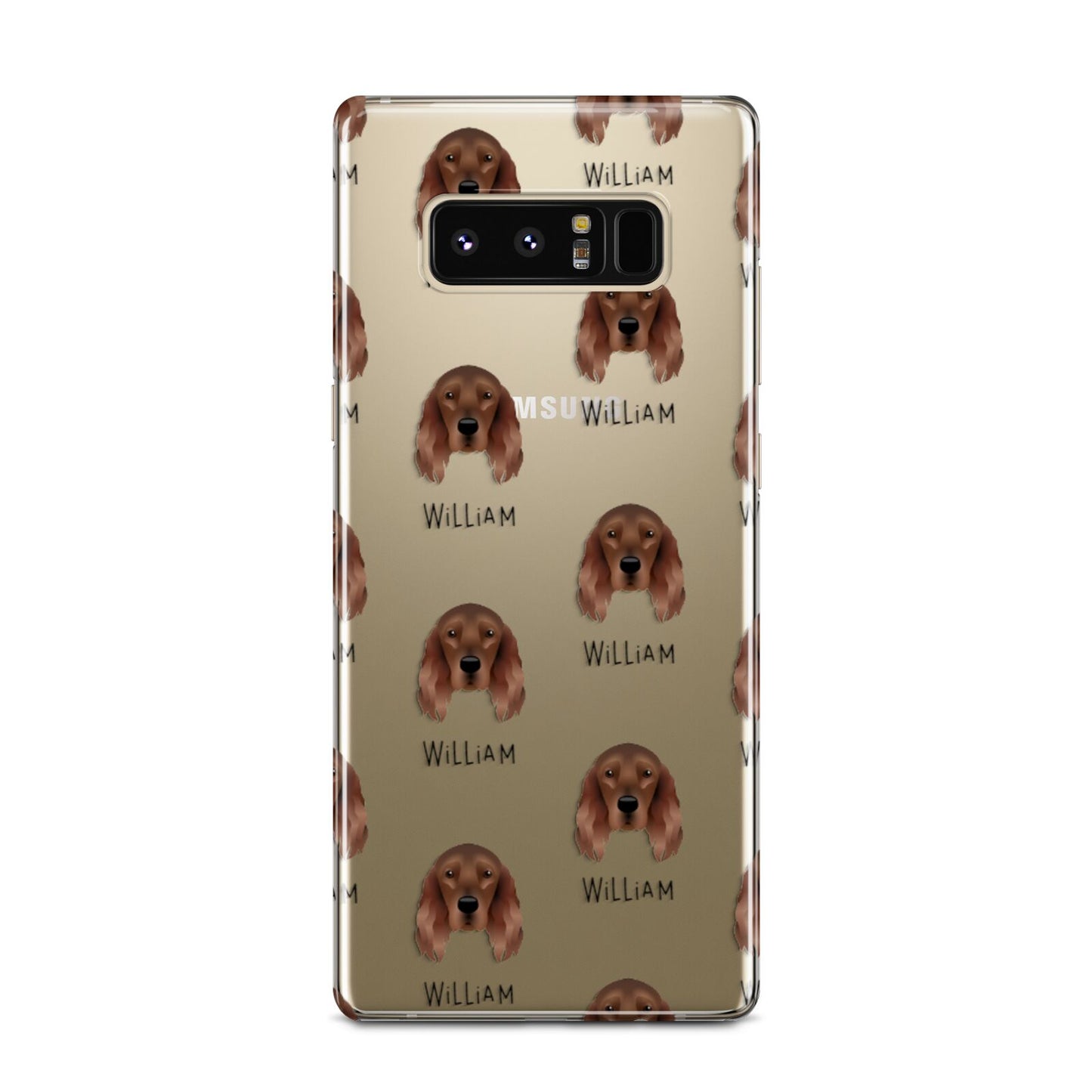 Irish Setter Icon with Name Samsung Galaxy Note 8 Case