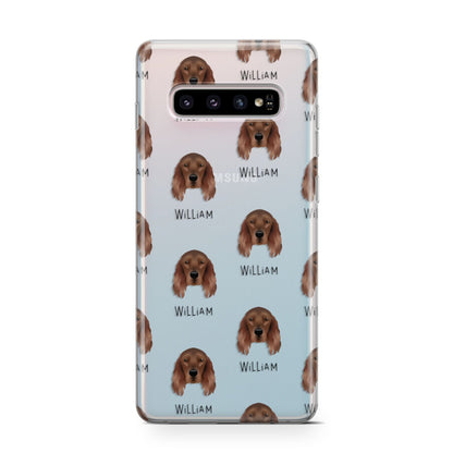 Irish Setter Icon with Name Samsung Galaxy S10 Case