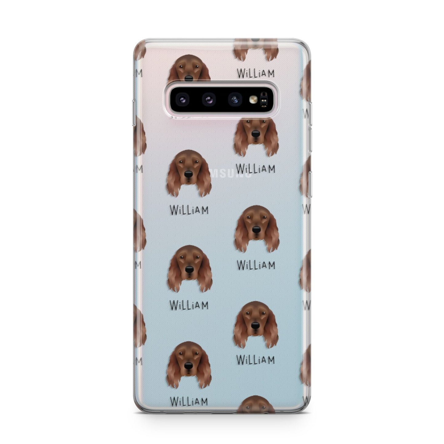 Irish Setter Icon with Name Samsung Galaxy S10 Plus Case