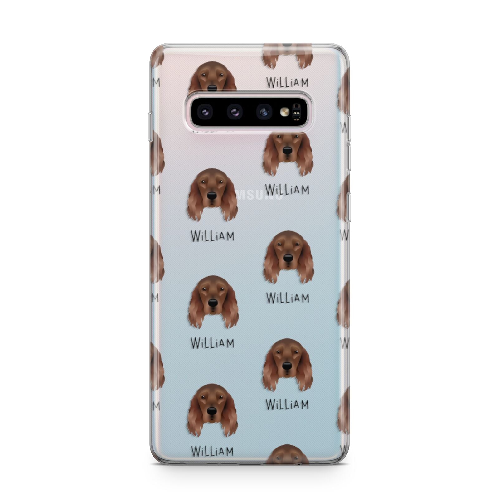 Irish Setter Icon with Name Samsung Galaxy S10 Plus Case