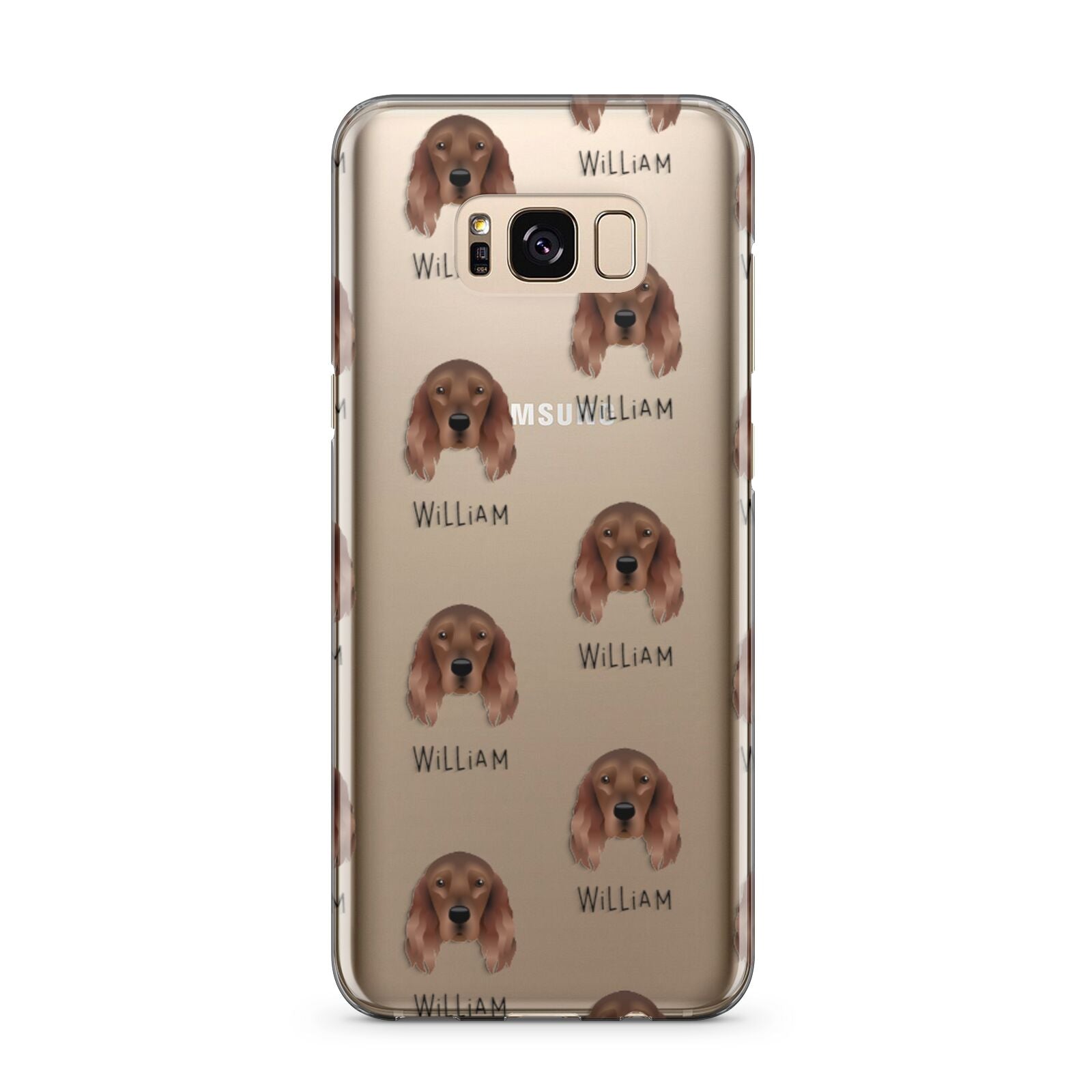 Irish Setter Icon with Name Samsung Galaxy S8 Plus Case