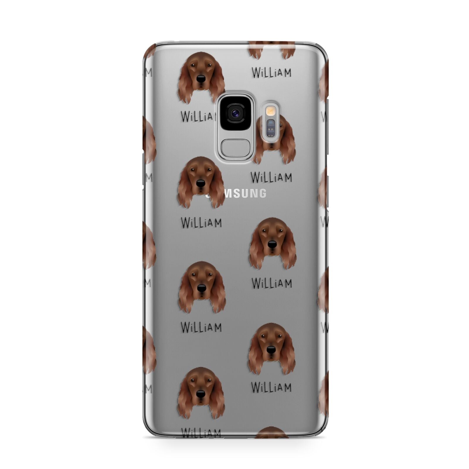 Irish Setter Icon with Name Samsung Galaxy S9 Case