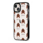 Irish Setter Icon with Name iPhone 13 Black Impact Case Side Angle on Silver phone