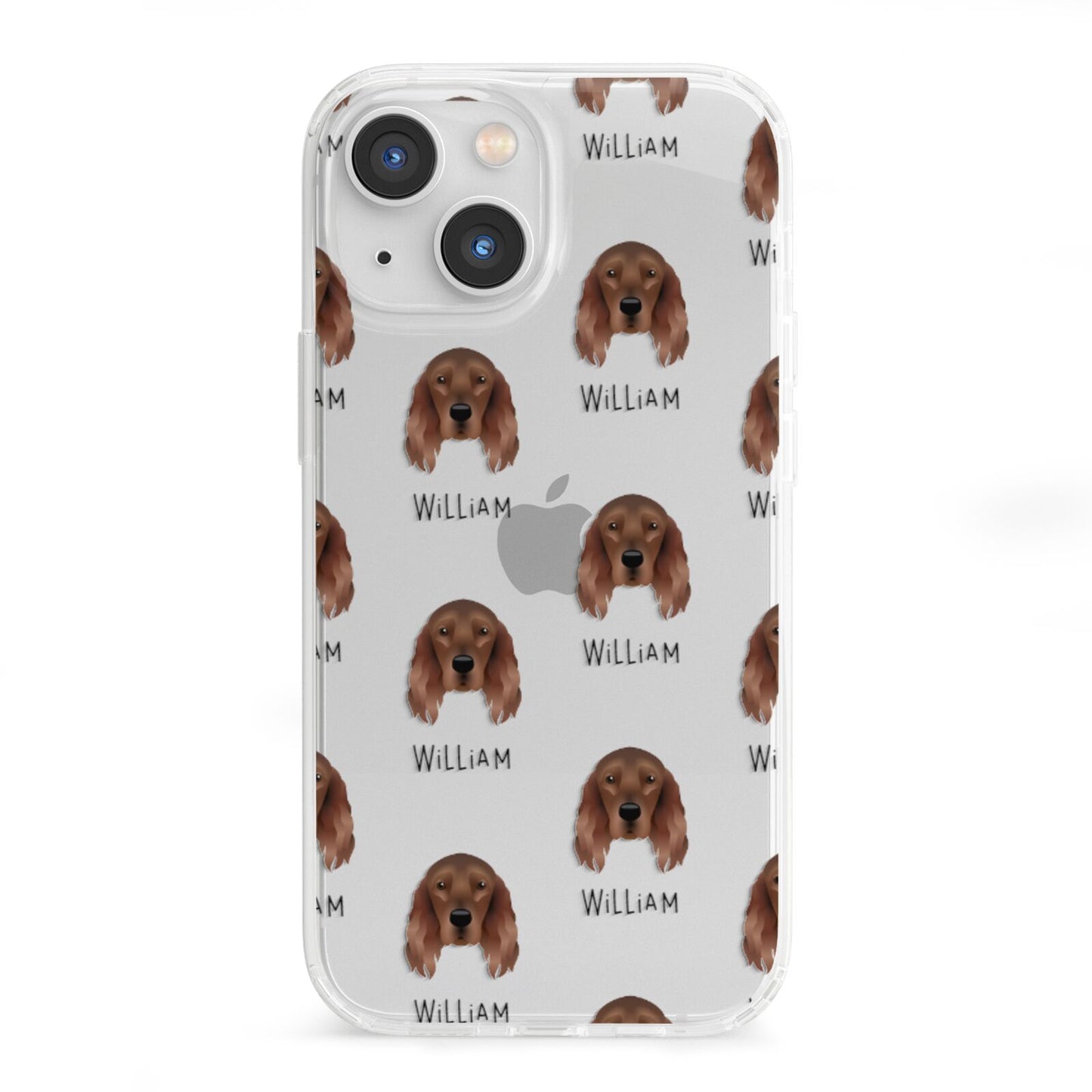 Irish Setter Icon with Name iPhone 13 Mini Clear Bumper Case