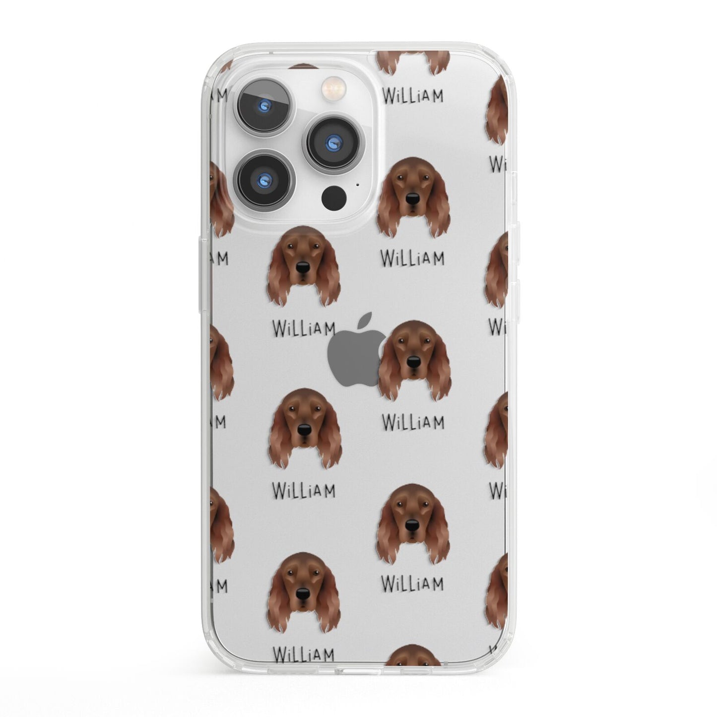 Irish Setter Icon with Name iPhone 13 Pro Clear Bumper Case