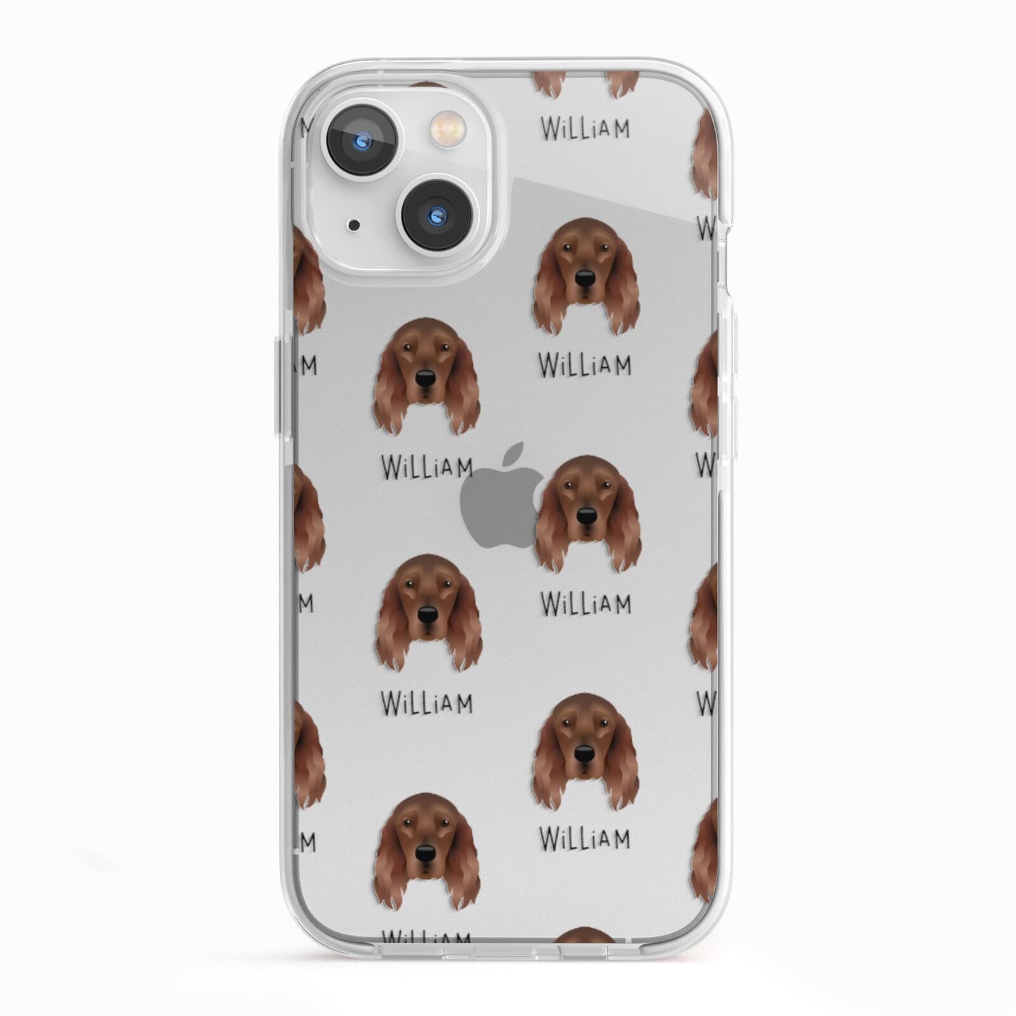 Irish Setter Icon with Name iPhone 13 TPU Impact Case with White Edges