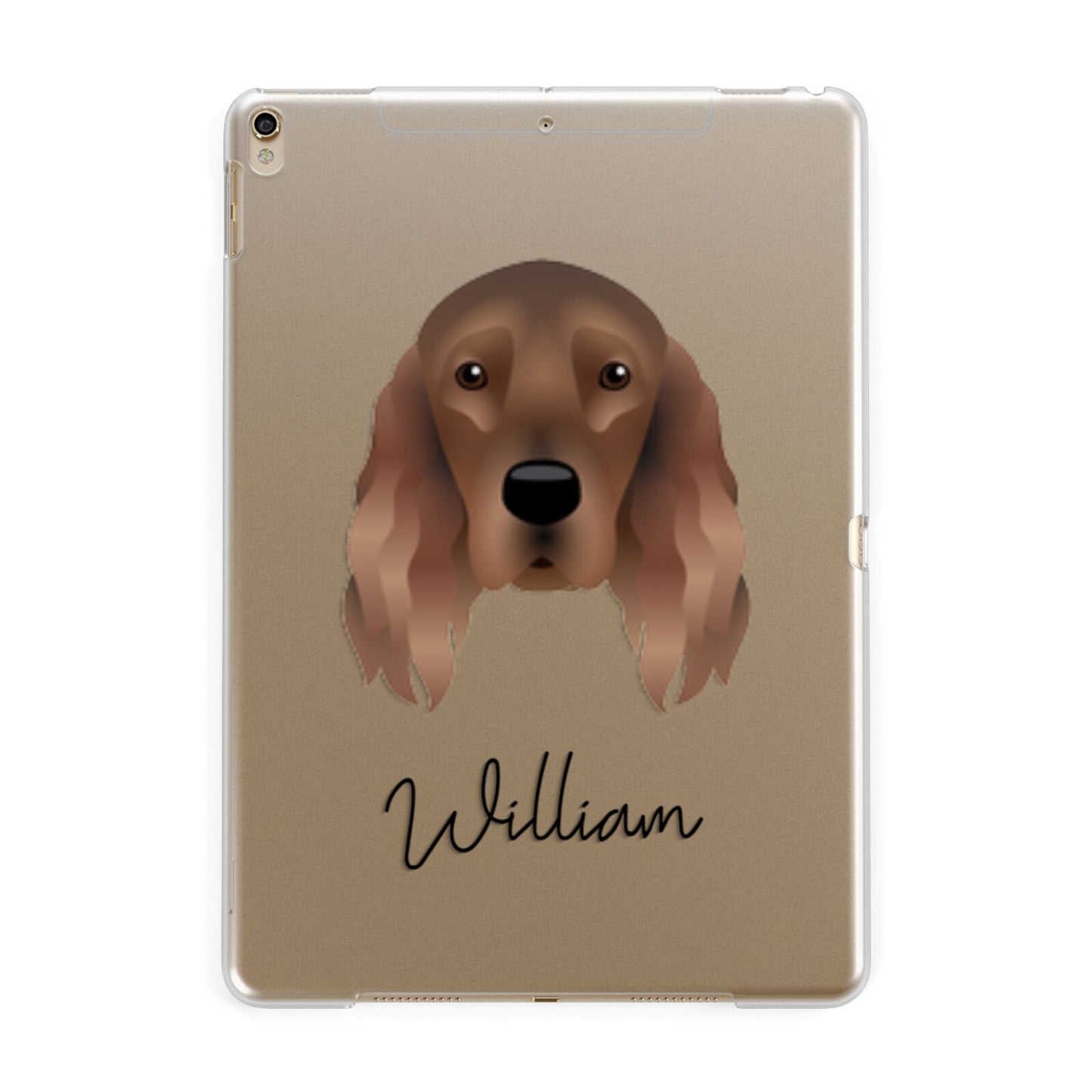 Irish Setter Personalised Apple iPad Gold Case