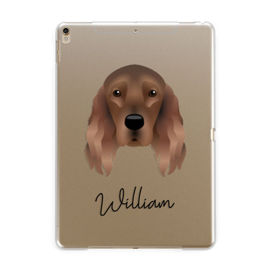 Irish Setter Personalised Apple iPad Gold Case
