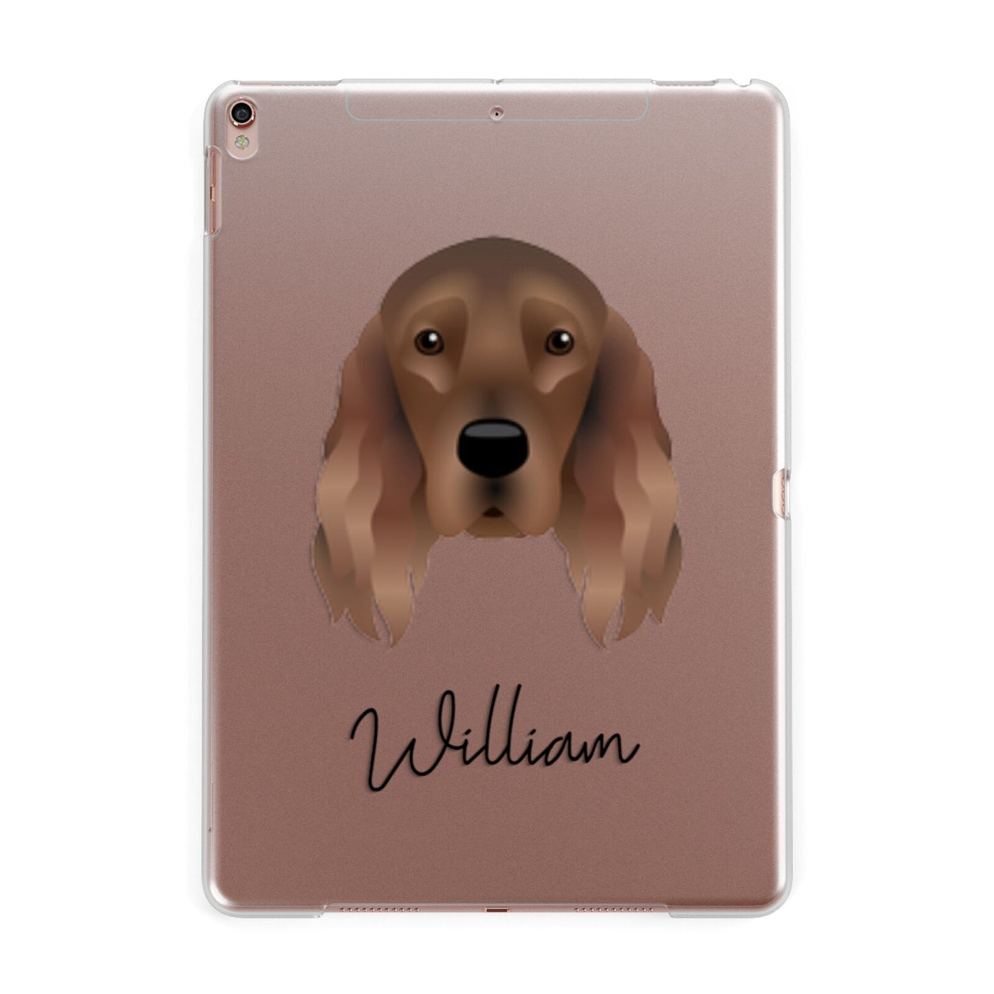 Irish Setter Personalised Apple iPad Rose Gold Case