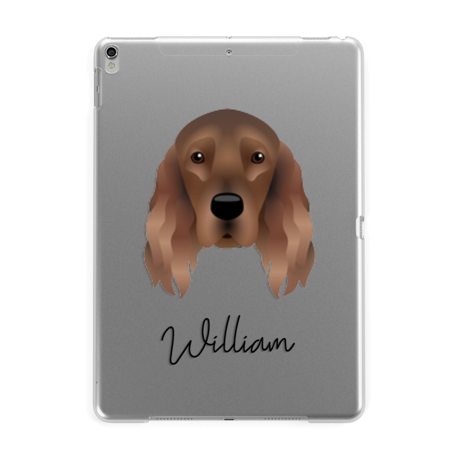 Irish Setter Personalised Apple iPad Silver Case