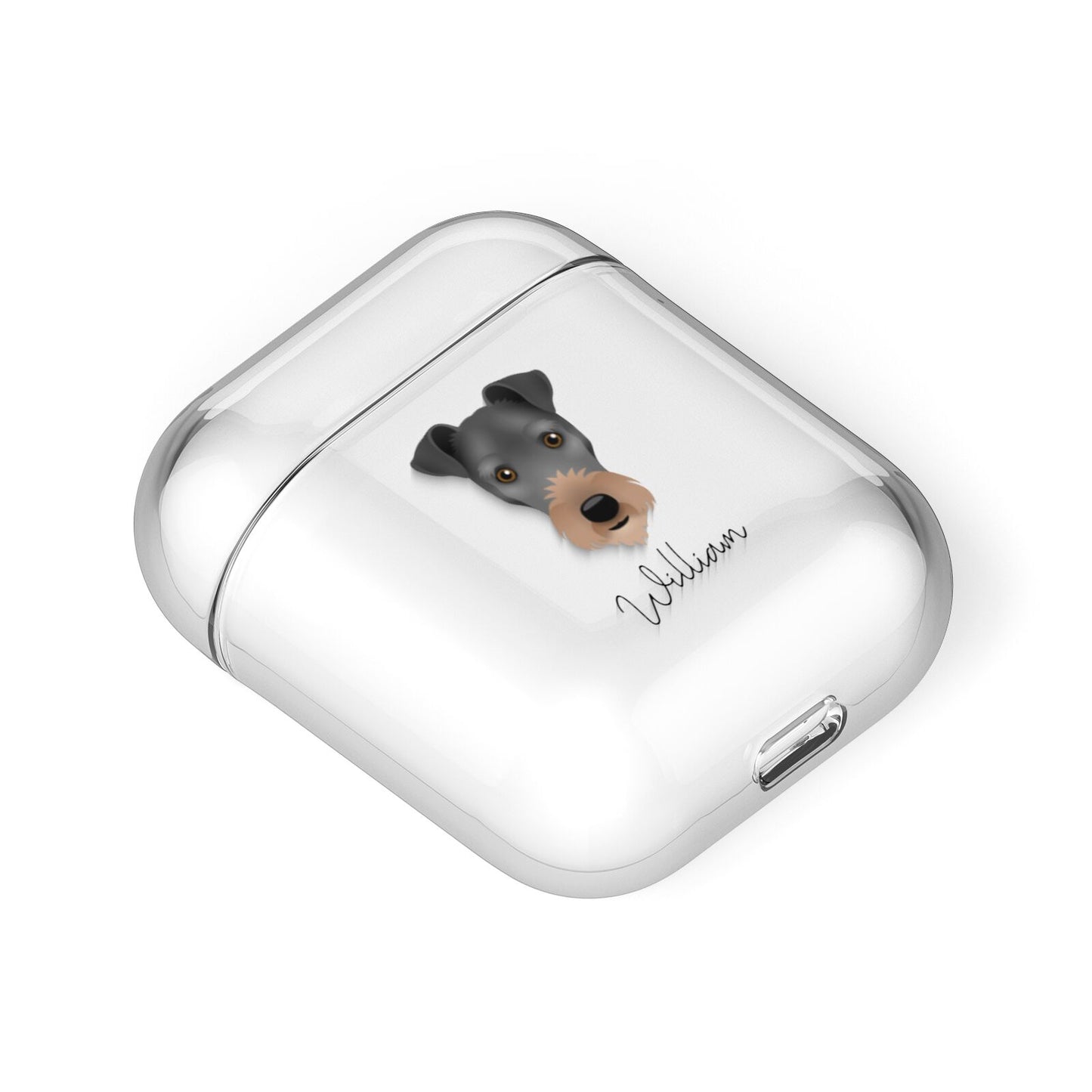 Irish Terrier Personalised AirPods Case Laid Flat