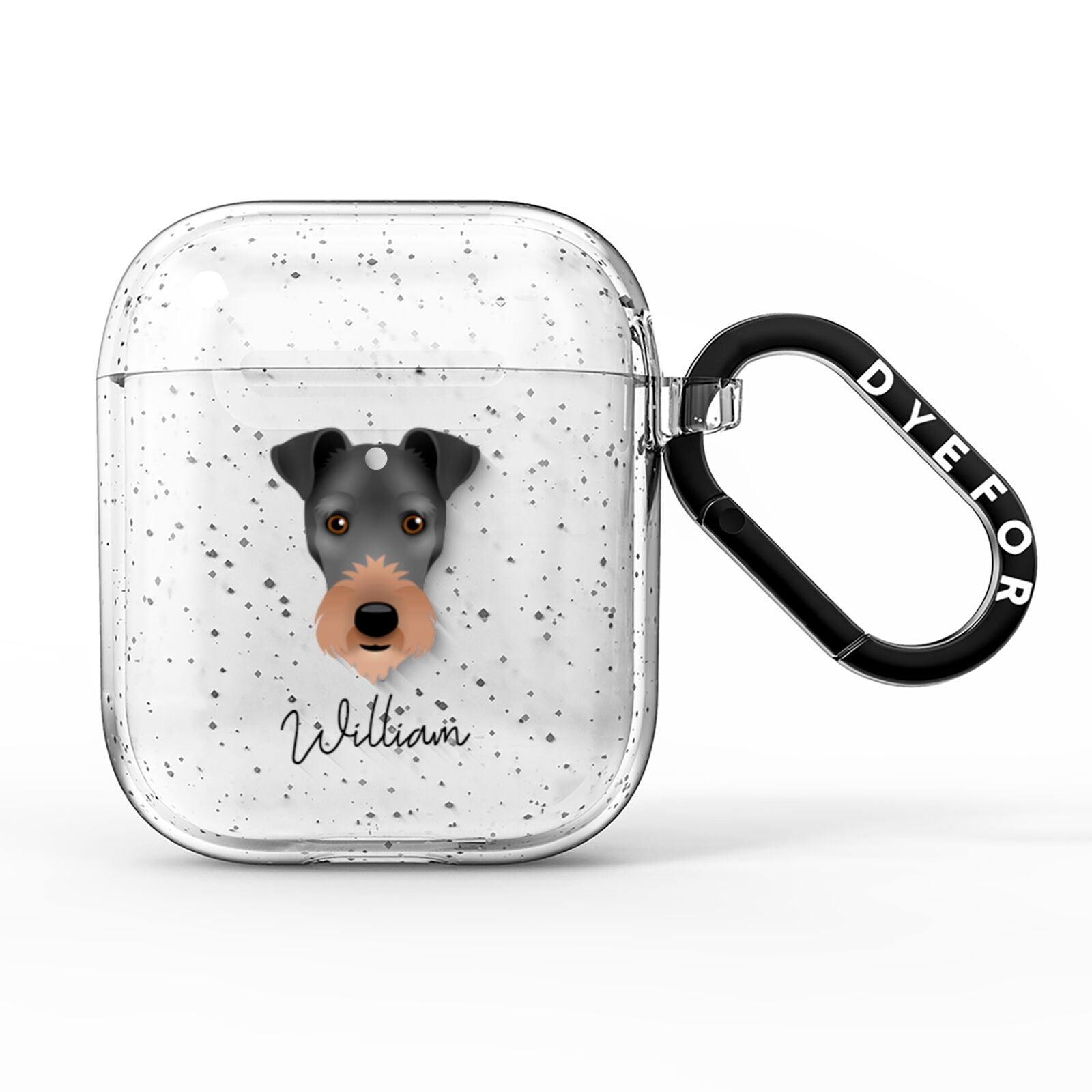 Irish Terrier Personalised AirPods Glitter Case