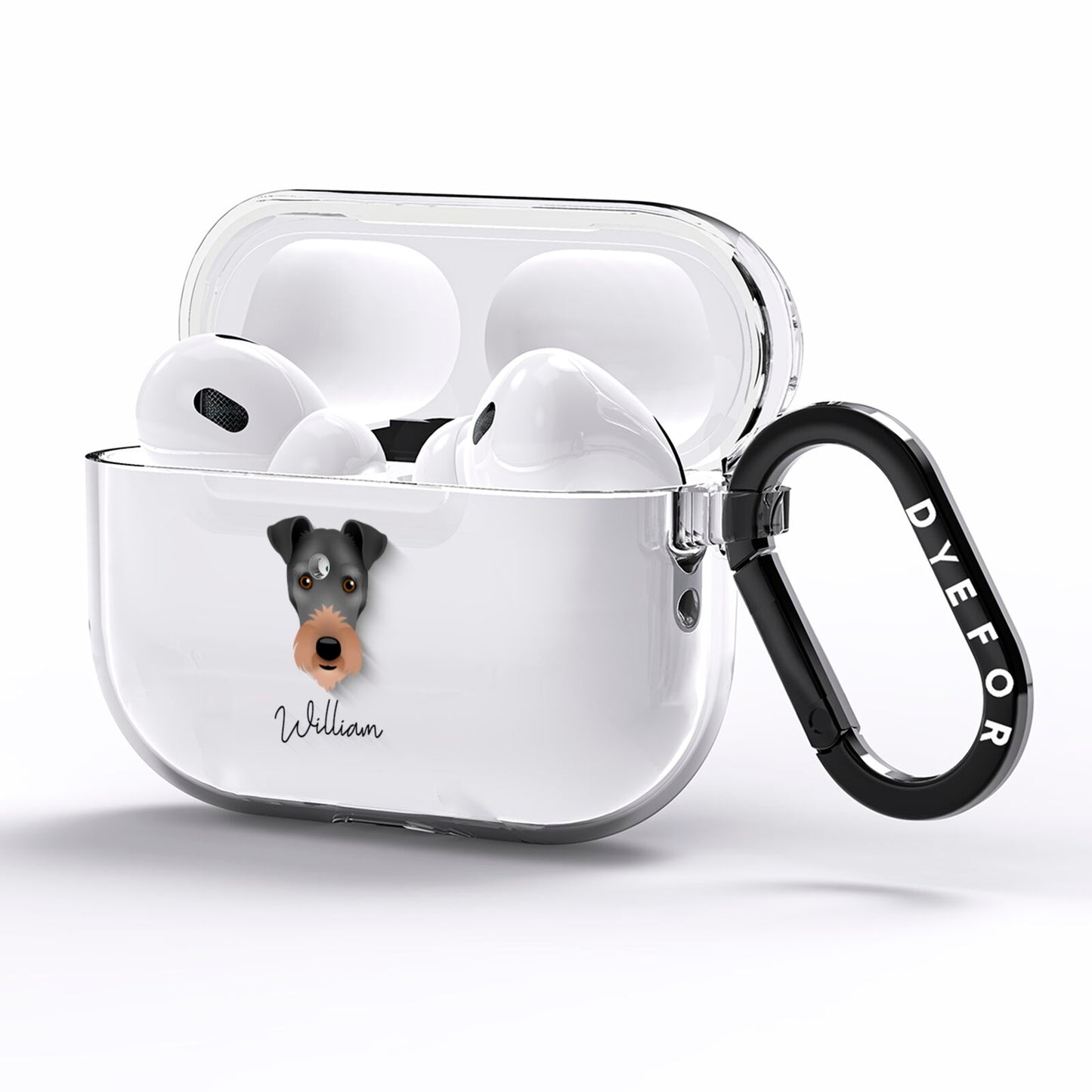 Irish Terrier Personalised AirPods Pro Clear Case Side Image