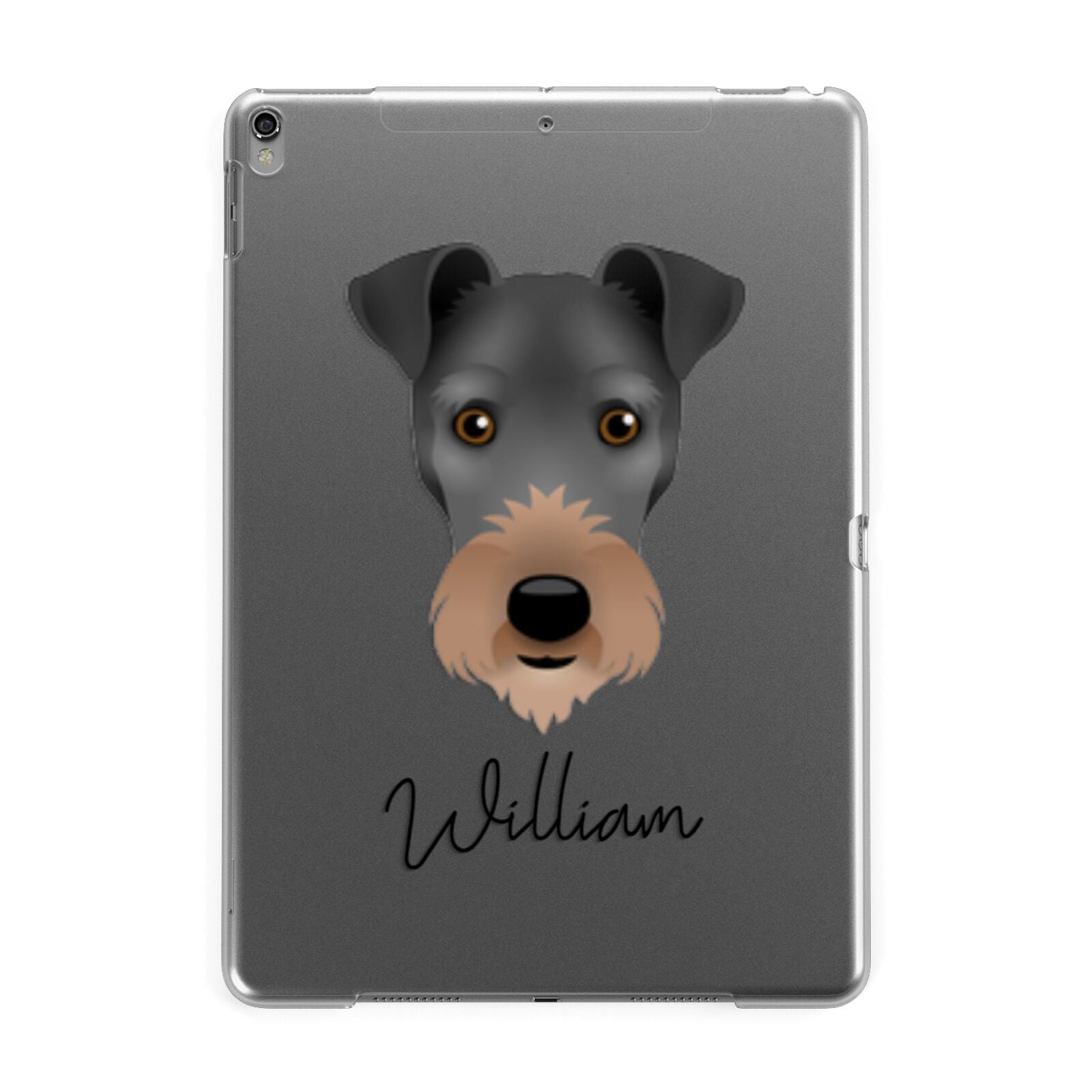 Irish Terrier Personalised Apple iPad Grey Case