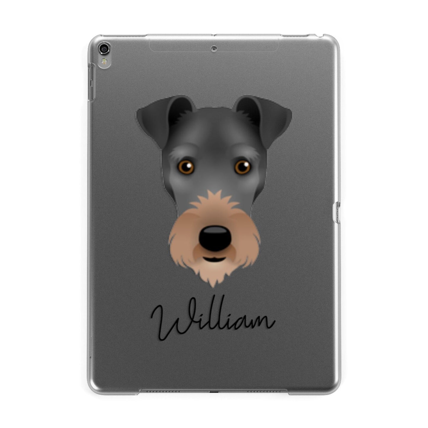 Irish Terrier Personalised Apple iPad Grey Case