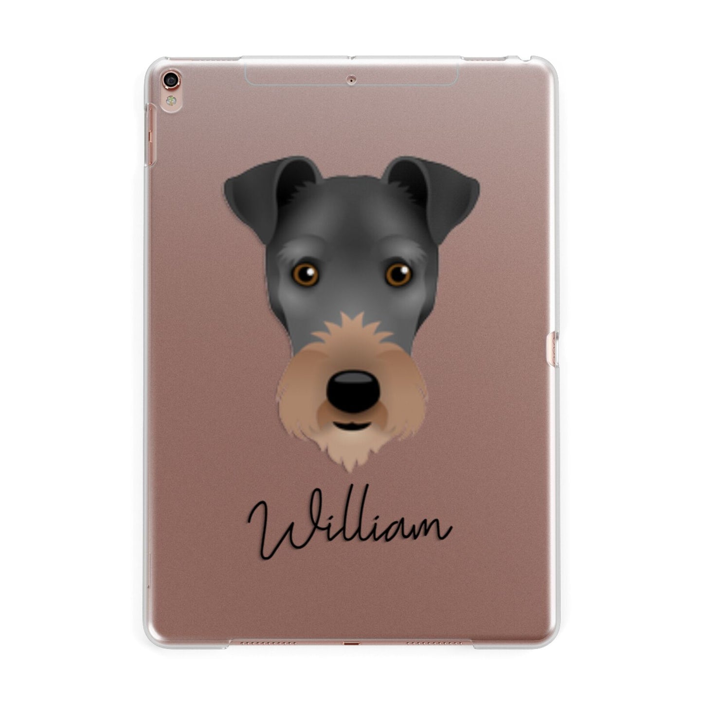 Irish Terrier Personalised Apple iPad Rose Gold Case