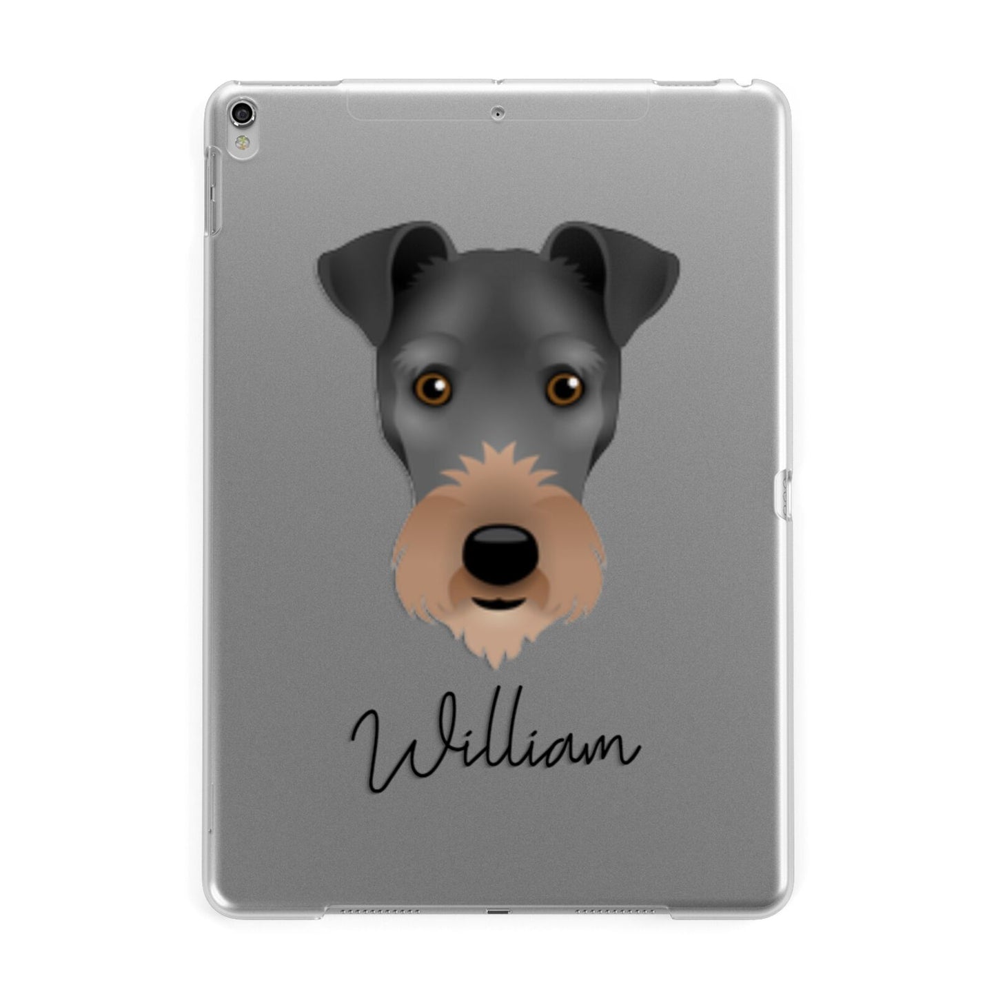 Irish Terrier Personalised Apple iPad Silver Case
