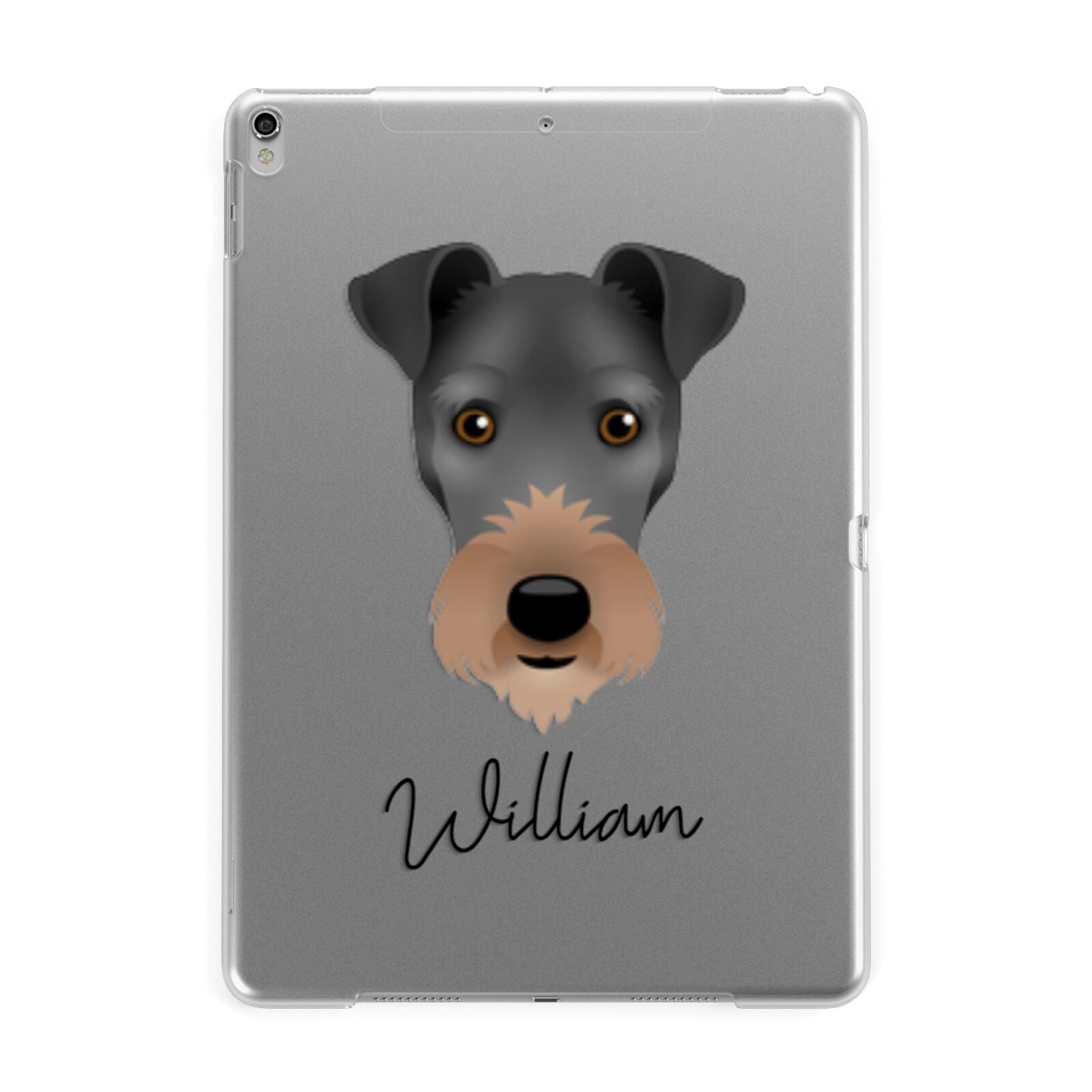 Irish Terrier Personalised Apple iPad Silver Case