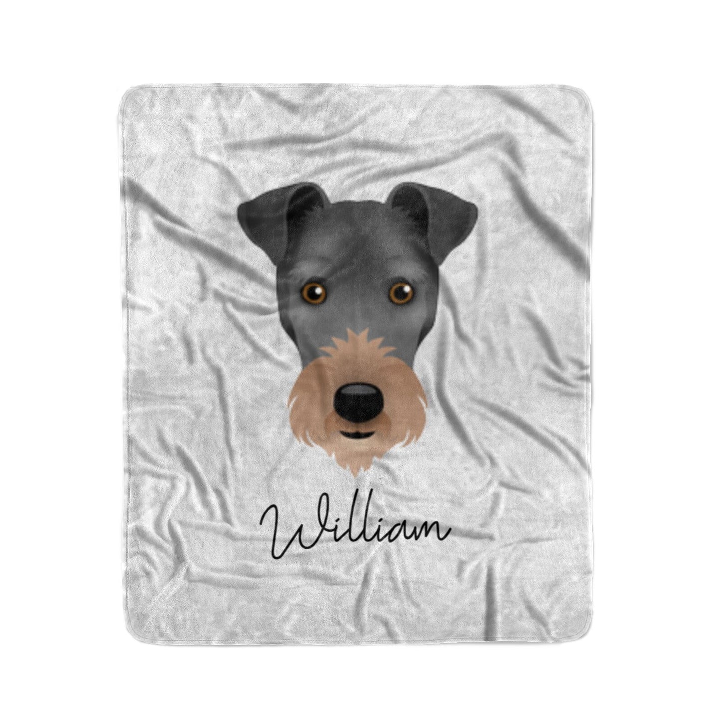 Irish Terrier Personalised Medium Fleece Blanket