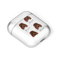 Irish Water Spaniel Icon with Name AirPods Case Laid Flat