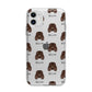 Irish Water Spaniel Icon with Name Apple iPhone 11 in White with Bumper Case