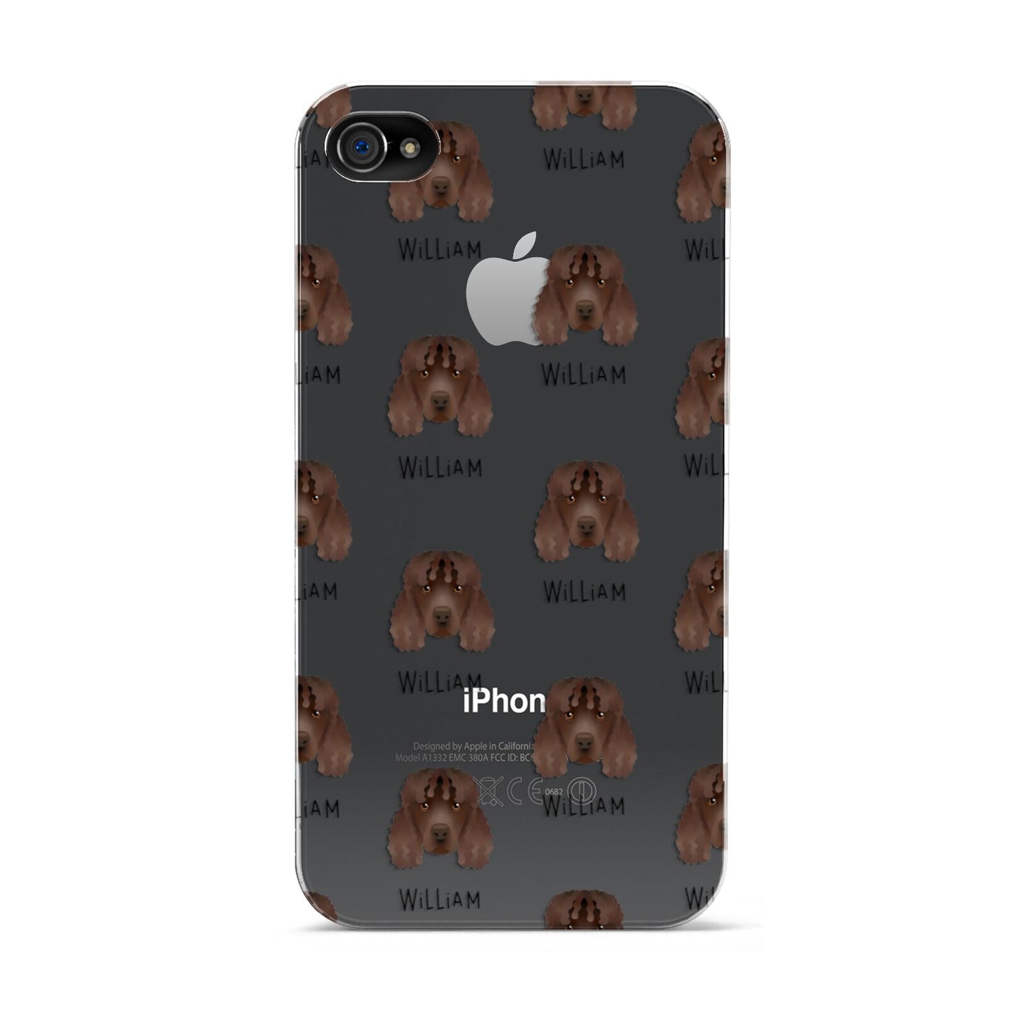 Irish Water Spaniel Icon with Name Apple iPhone 4s Case