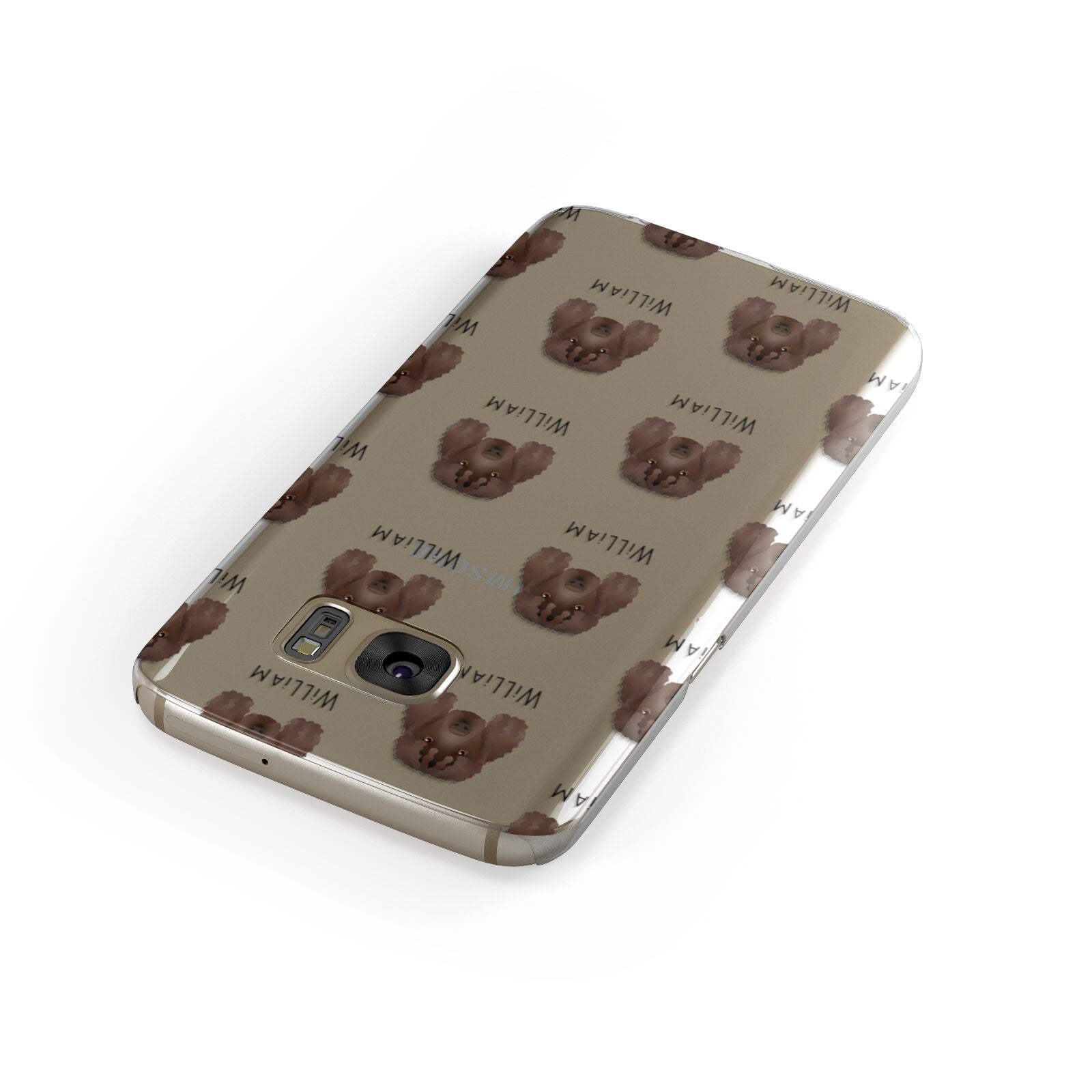 Irish Water Spaniel Icon with Name Samsung Galaxy Case Front Close Up