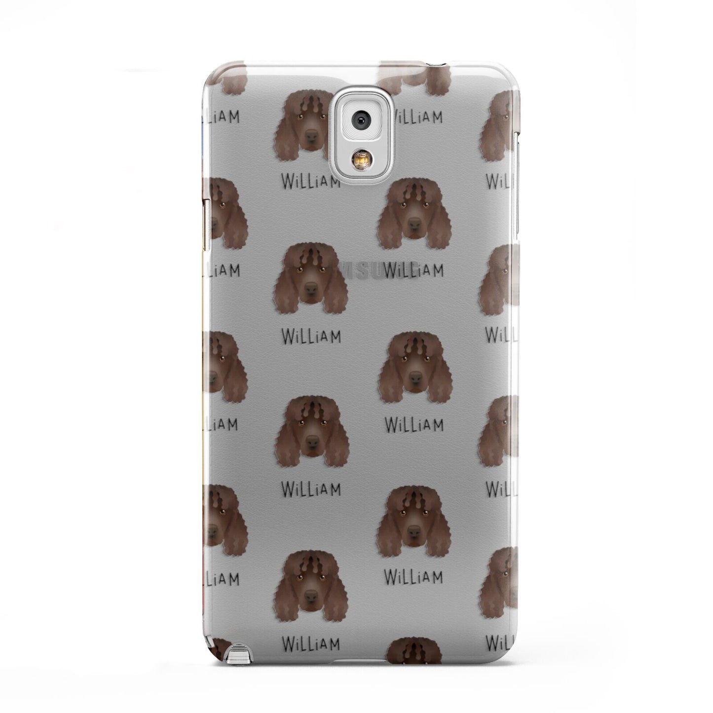 Irish Water Spaniel Icon with Name Samsung Galaxy Note 3 Case