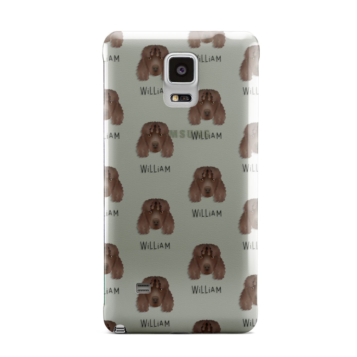 Irish Water Spaniel Icon with Name Samsung Galaxy Note 4 Case