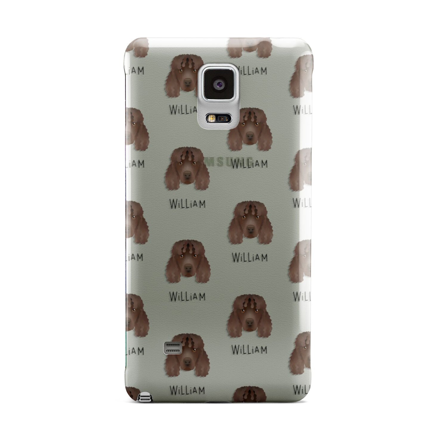 Irish Water Spaniel Icon with Name Samsung Galaxy Note 4 Case